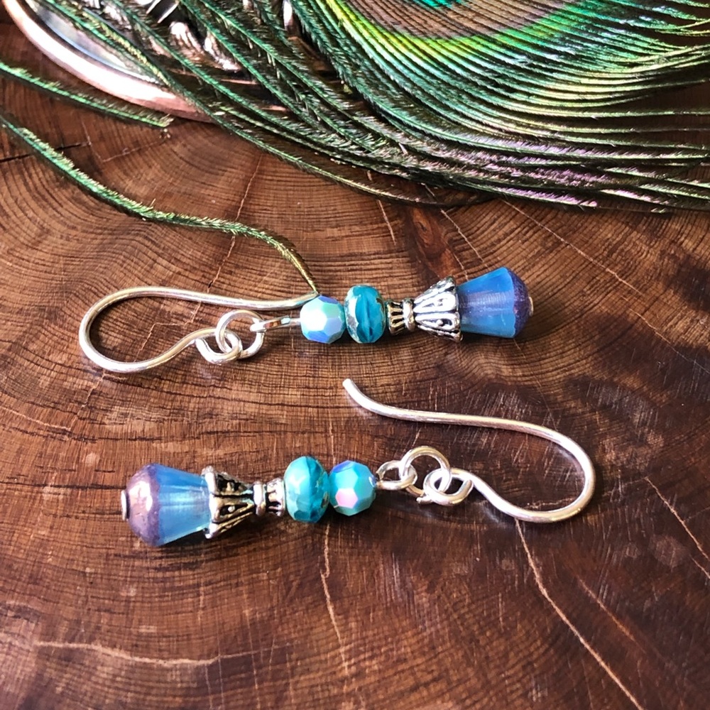 Blue Earrings - Blue Jewelry, Petite Earrings